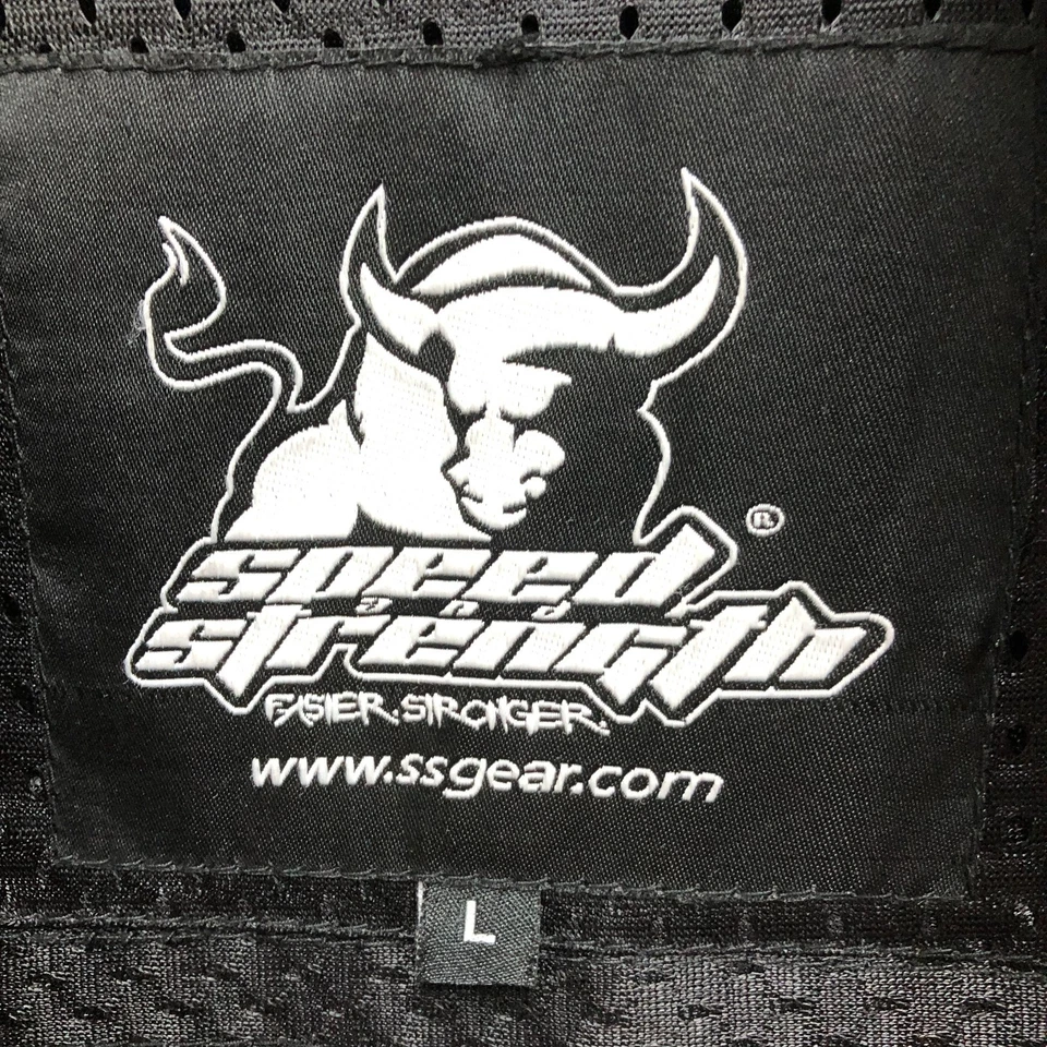 Speed and Strength Hoodie Large Adult Gray Full Zip Armor Motorcycle Biker Mens - Image 4 of 4