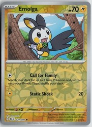 Emolga 029/086 Black Bolt Reverse Holo