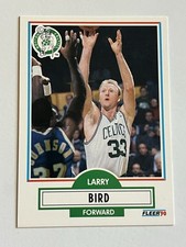 LARRY BIRD  Boston Celtics  1990-91 Fleer Basketball Card #8  (VG-Ex)
