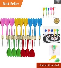 Engaging 15pcs Colorful Dart Set with Soft and Steel Tips   Game Night Essential