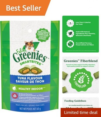 Feline Smartbites Tuna Cat Treats - Healthy, Low-Calorie Snacks for Indoor Cats