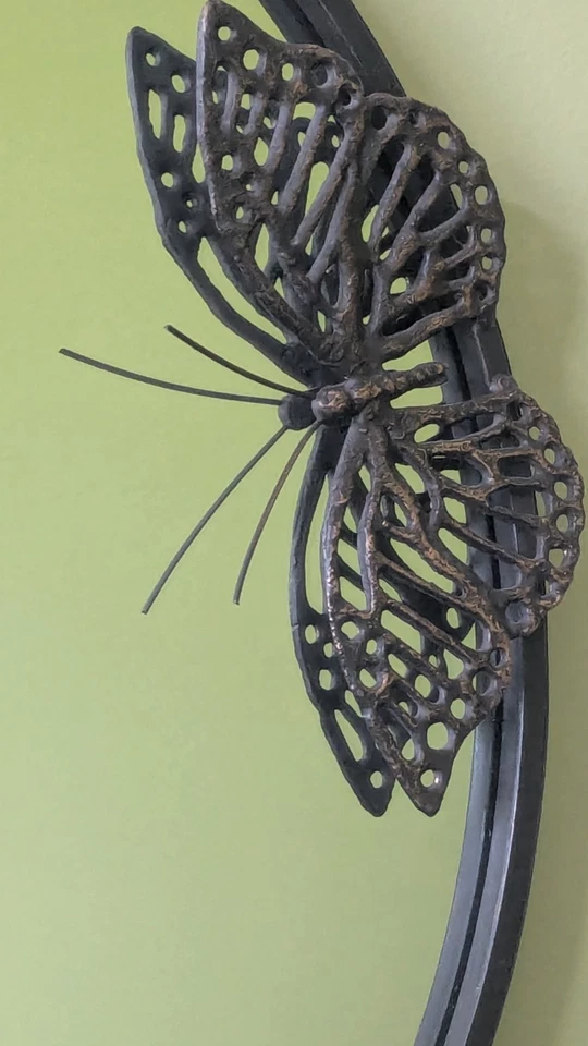 Espelho borboleta com 4 descanso, bronze, San Pacific Int. 24" redondo, temático natural - Imagem 2 de 4