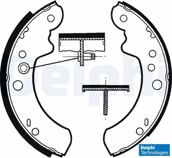 Delphi LS1313 Bremsbackensatz 4 Bremsbacken Trommelbremse-image