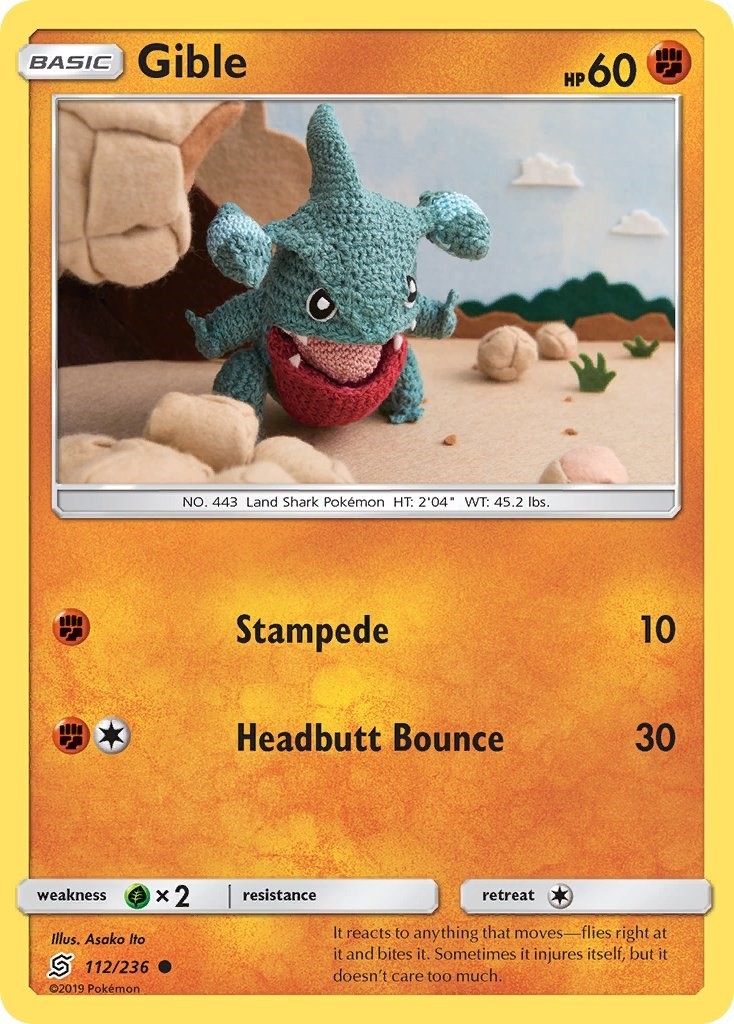 Gible (112/236) Common NM SM11 SM - Unified Minds Pokemon TCG