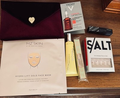 IPSY Glambag Lot & Bag Skin care Rodial Plume Lash Serum Salt Nails MZ Mask