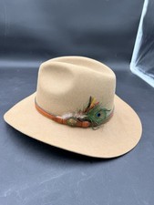 TAN AKUBRA "BOOMERANG 1030 " PURE FUR FELT AUSTRALIAN HAT SIZE 6 1/4  