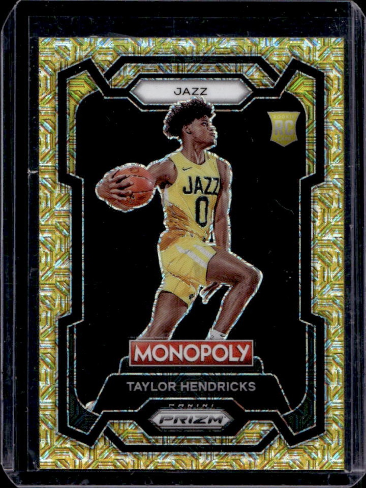 2023-24 Prizm Monopoly Taylor Hendricks Gold Millionaire Shimmer RC #459/500
