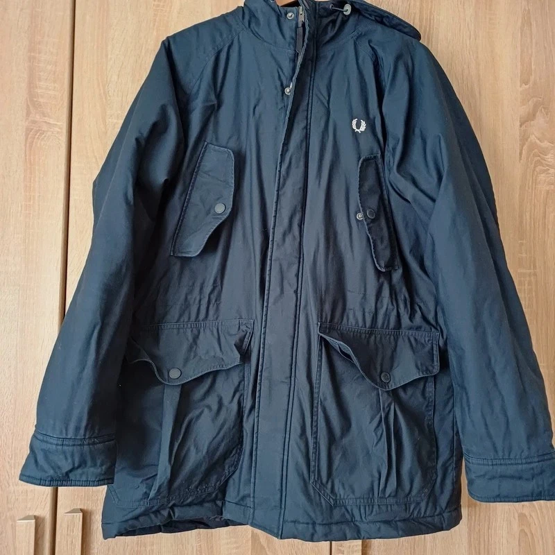 Fred Perry Portwood Parka – Navy – Large – Very Good Condition – Open to Offers