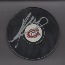 RADEK BONK SIGNED MONTREAL CANADIENS HOCKEY PUCK w/ COA