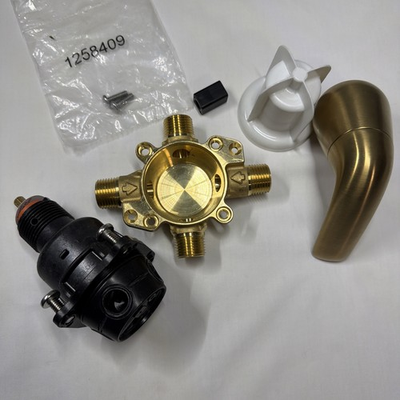 #ad KOHLER 8304 K NA Rite Temp Pressure Balancing Valve Body Cartridge Gold Handle $80.99