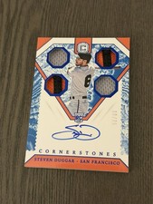 2019 Panini Cornerstones Quad Patch Auto Quartz /25 #18 STEVEN DUGGAR Rookie RC