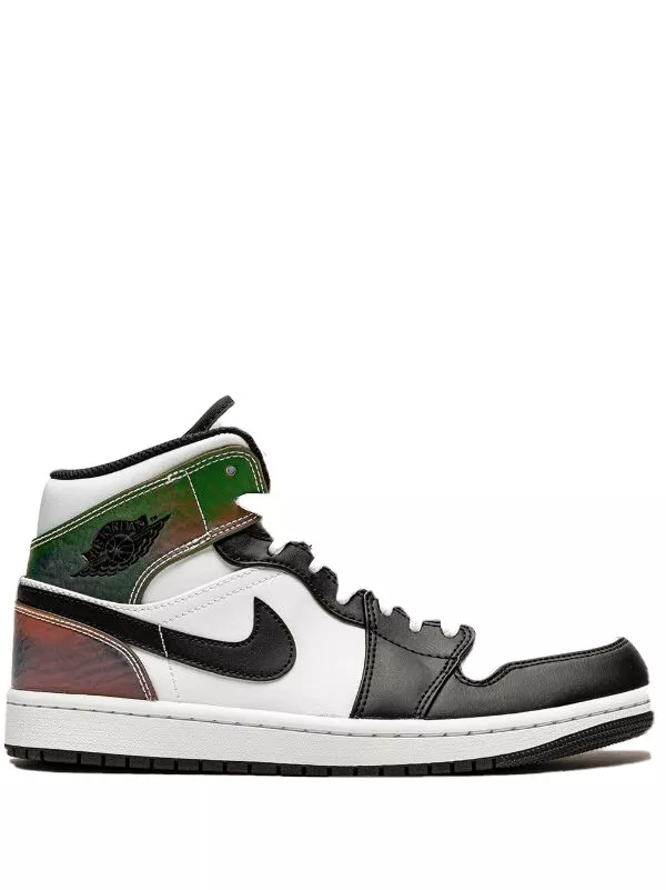Air jordan 1 Retro mid white black blank noir RETROACTIVE 8.5
