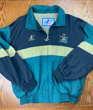 VTG 90s Logo Athletic Brickyard 400 Racing Jacket Sz L NASCAR Cup Series Indy