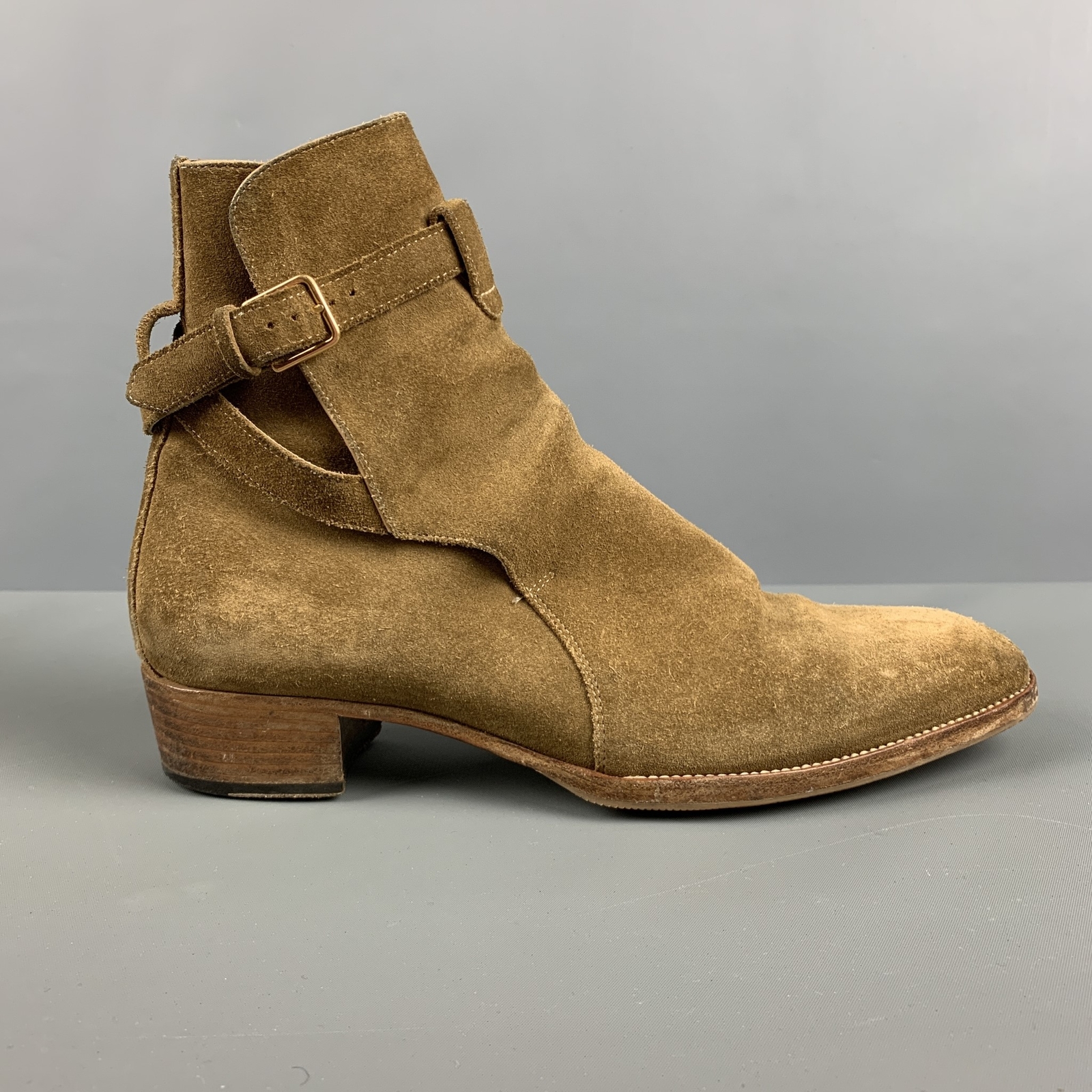 Stivaletti in pelle marrone chiaro Saint Laurent taglia 7