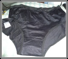 LADIES 100 COTTON BLACK BRIEFS 16/18 - 8 PAIRS BRAND NEW