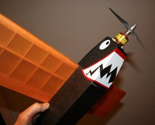 Sharkface ~ Modello sportivo radiocomandato portata 22" - costola ala balsa tagliata al laser ed ex SET - Foto 4 di 7