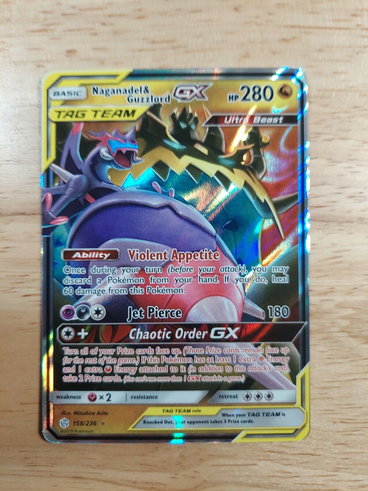 Mavin  ULTRA RARE Naganadel & Guzzlord GX Tag Team 158/236