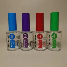 RED Dip Powder Liquid Dip Essentials (Bond/Base/Top/Activator) 0.5 fl oz 4steps 