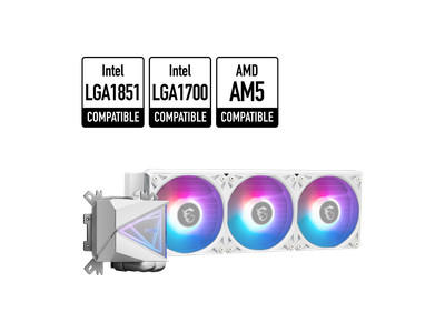 MSI MAG Series MAG CORELIQUID I360 WHITE Liquid / Water Cooling AM5/AM4, LGA