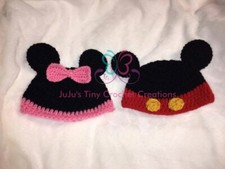 Baby Mouse Ears Hat With Bow Baby Shower Gift Halloween Costume Photo Prop