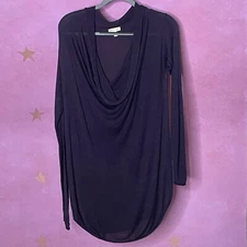 UO Silence + Noise Lisa Cowl Neck Tunic Sweater Women’s Size Large Purple