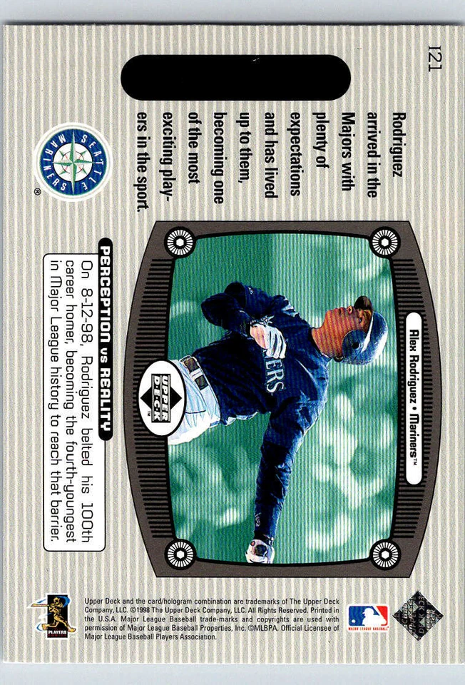 1999 Upper Deck Immaculate Perception #I21 Alex Rodriguez (ref 203989) - Image 2 of 2