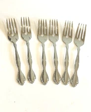 Vintage Oneida Cantata Salad Forks, Set Of 6, Excellent