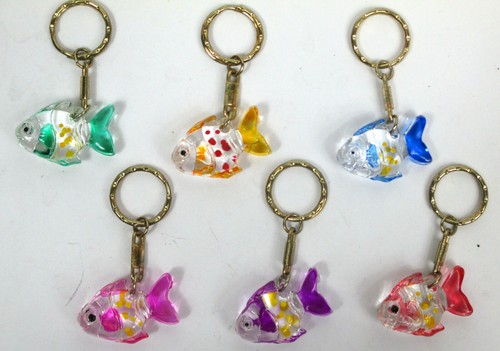 WHOLESALE LOT OF 12,24--"ANIMAL" PAINTED 1.5"~2 " LONG CRYSTAL CLEAR KEYCHAIN - Picture 19 of 23