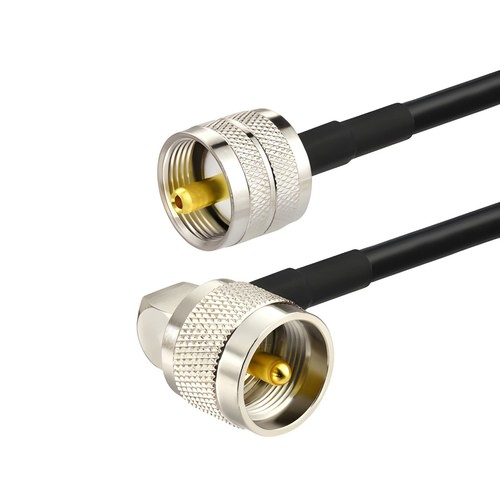 Wtyczka UHF kąt prosty do męskiego UHF PL259 kabel koncentryczny o niskiej stracie RG214 mil spec RF - Zdjęcie 2 z 4