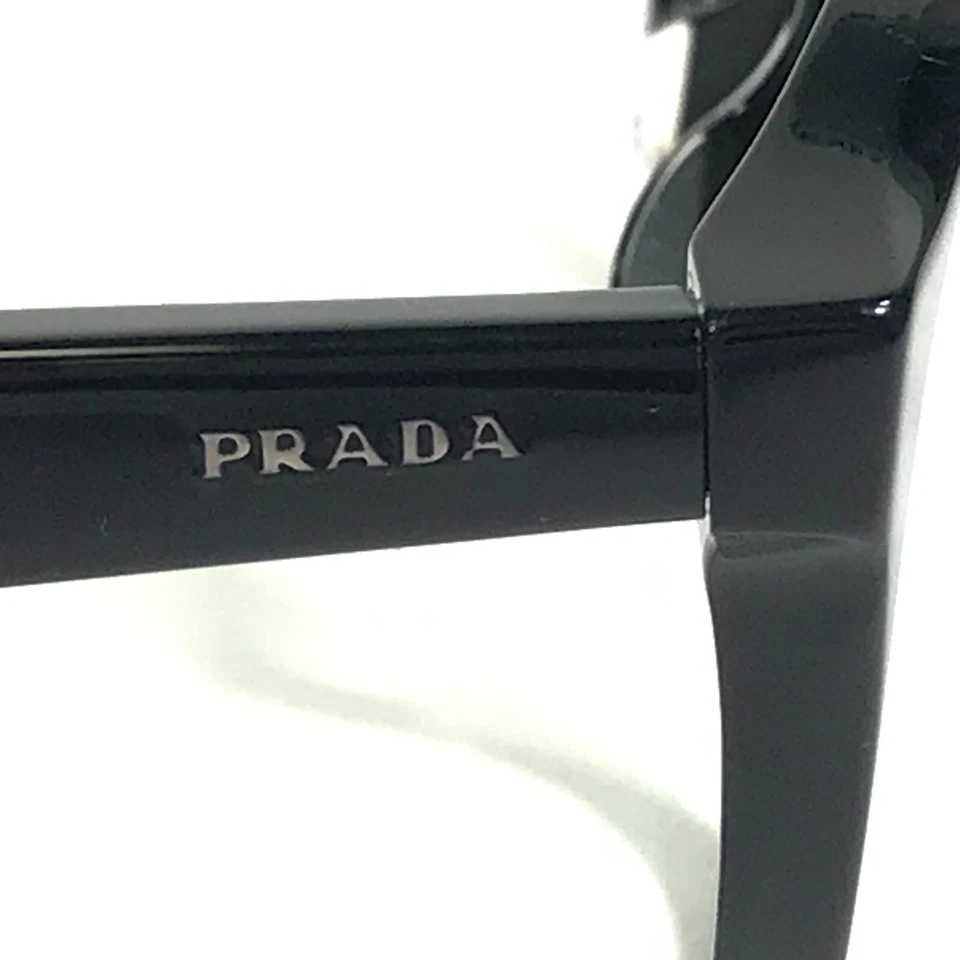 Monturas de gafas negras redondas cuadradas Prada Journal VPR 12S-F 1AB-1O1 54-18-145 Foto 4 de 4