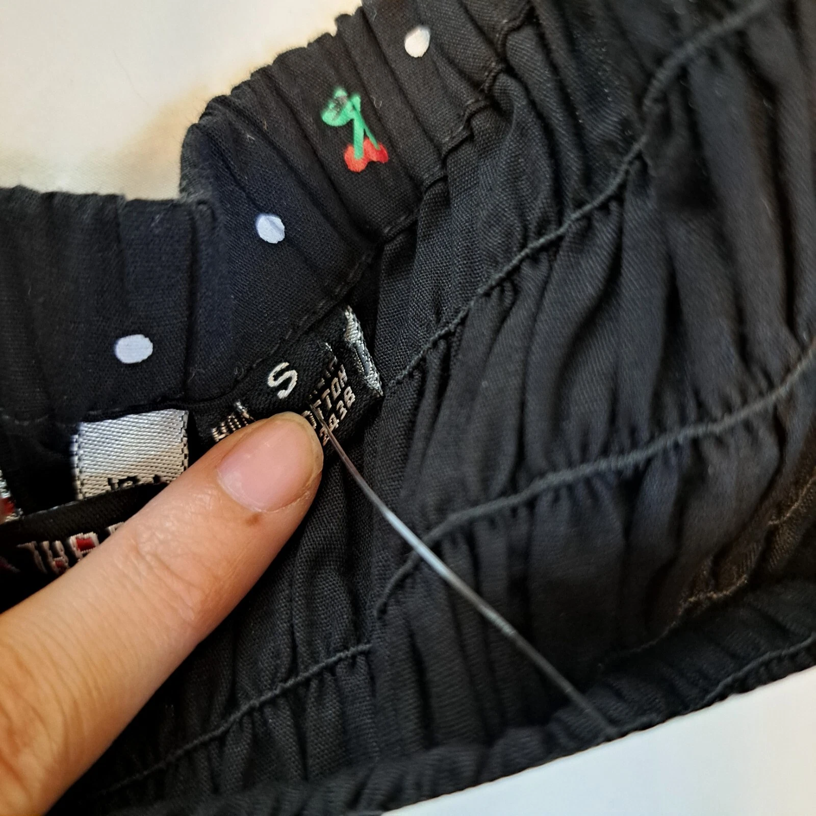 VALENTINO Abito gotico Dead Threads senza maniche sottoveste motivo ciliegia taglia small