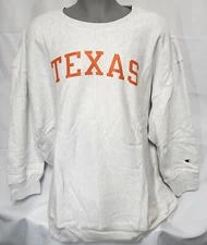 Mens Champion NCAA University of Texas Longhorns Grey B&T Pullover Sweatshirt