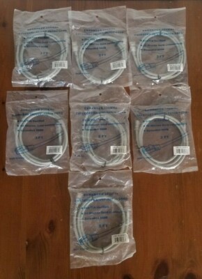 Lot of 7 Enhanced 350 MHz Category 5E Patch Cord (UTP) - Gray - 3 ft