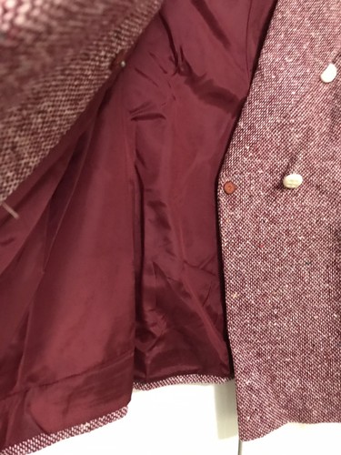 Vtg 70’s Maroon Tweed Pant Suit by Orlando Piluso for Boutique West - Size 12 - Picture 13 of 24