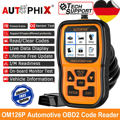 OM126P Pro KFZ OBD2 Diagnosegerät Auto Scanner Fehlercode Lesegerät Auslesegerät