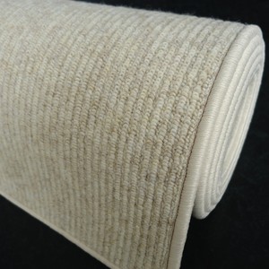 Teppich Wolle / Synthetik Berber Rips fein natur hell mit ...
