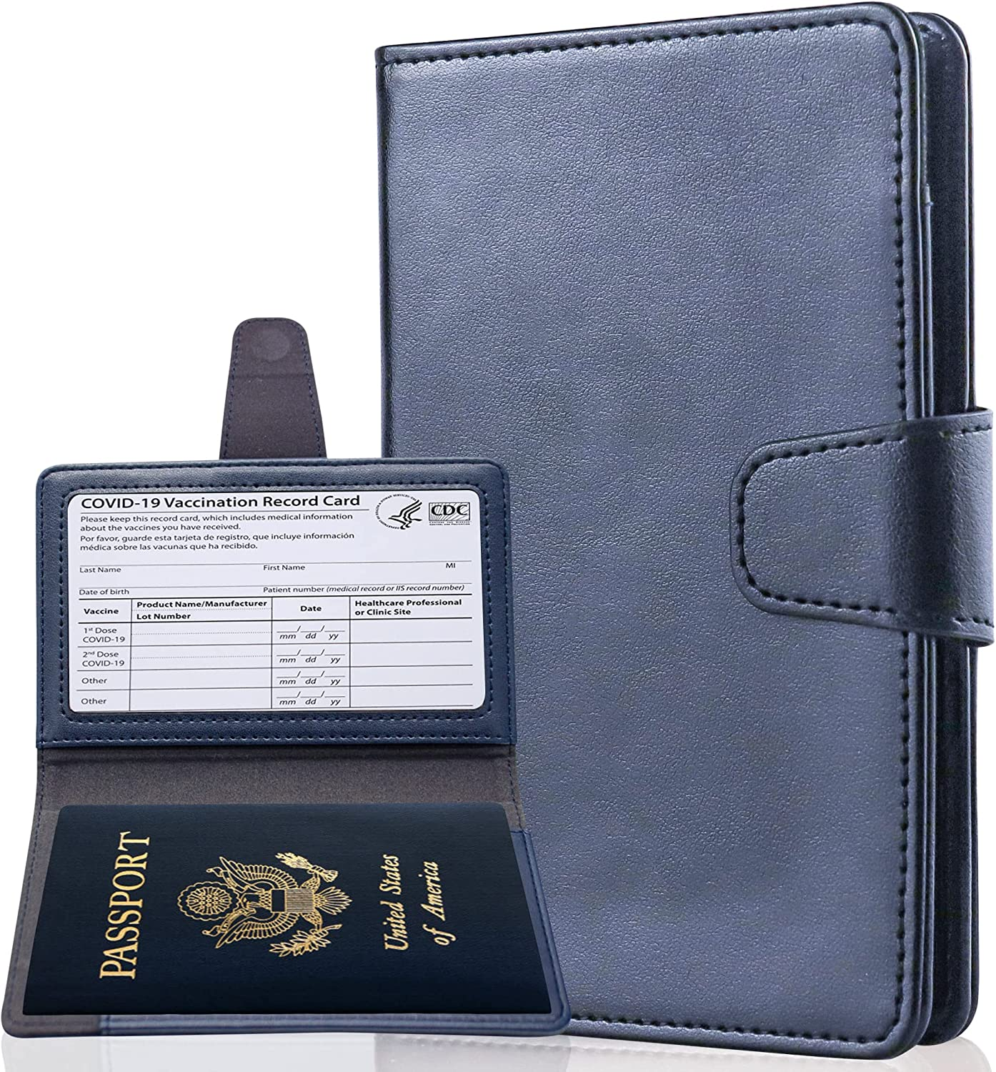 Passport Holder, For Travel, RFID Passport Cover Wallet, w/ Crdit Card Holder-image