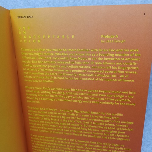 BRIAN ENO: REVALUATION (A WARM FEELING) Mono Kultur magazine#34 - Picture 3 of 12