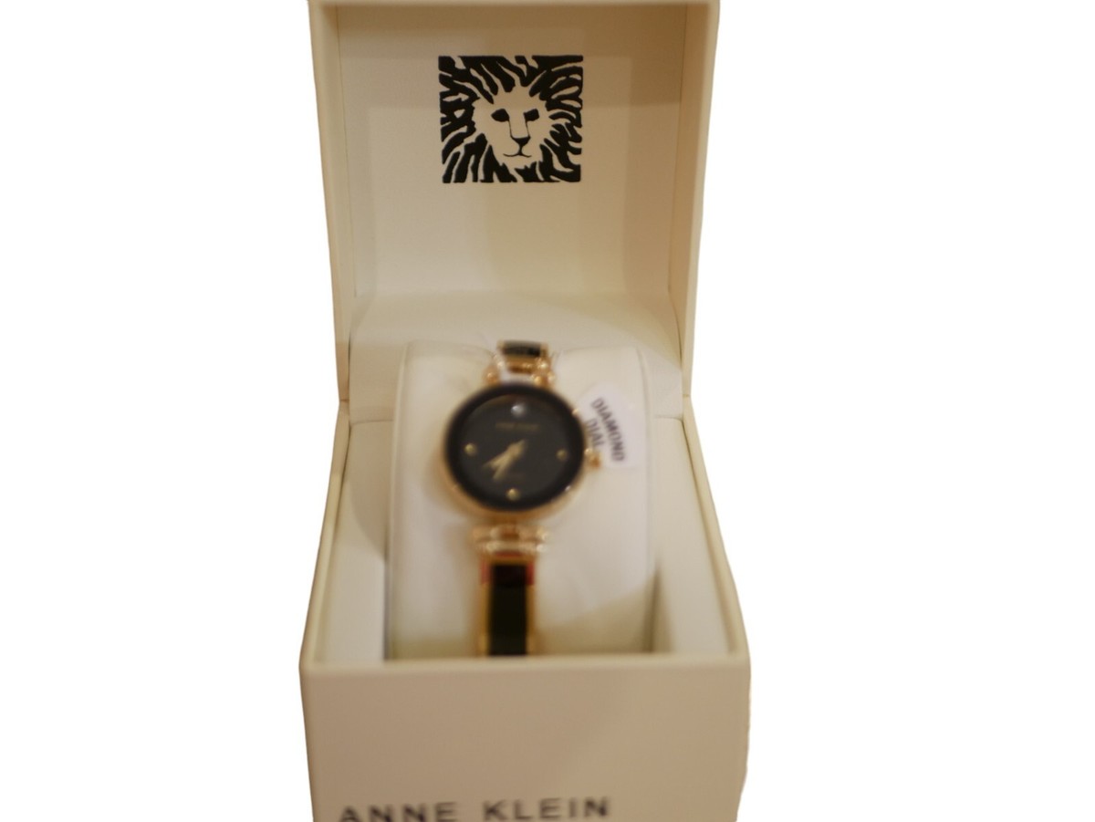 NWT & box Anne Klein Womens watch w/ gold bracelet strap and stone face NEW BOX WOMEN main image 3