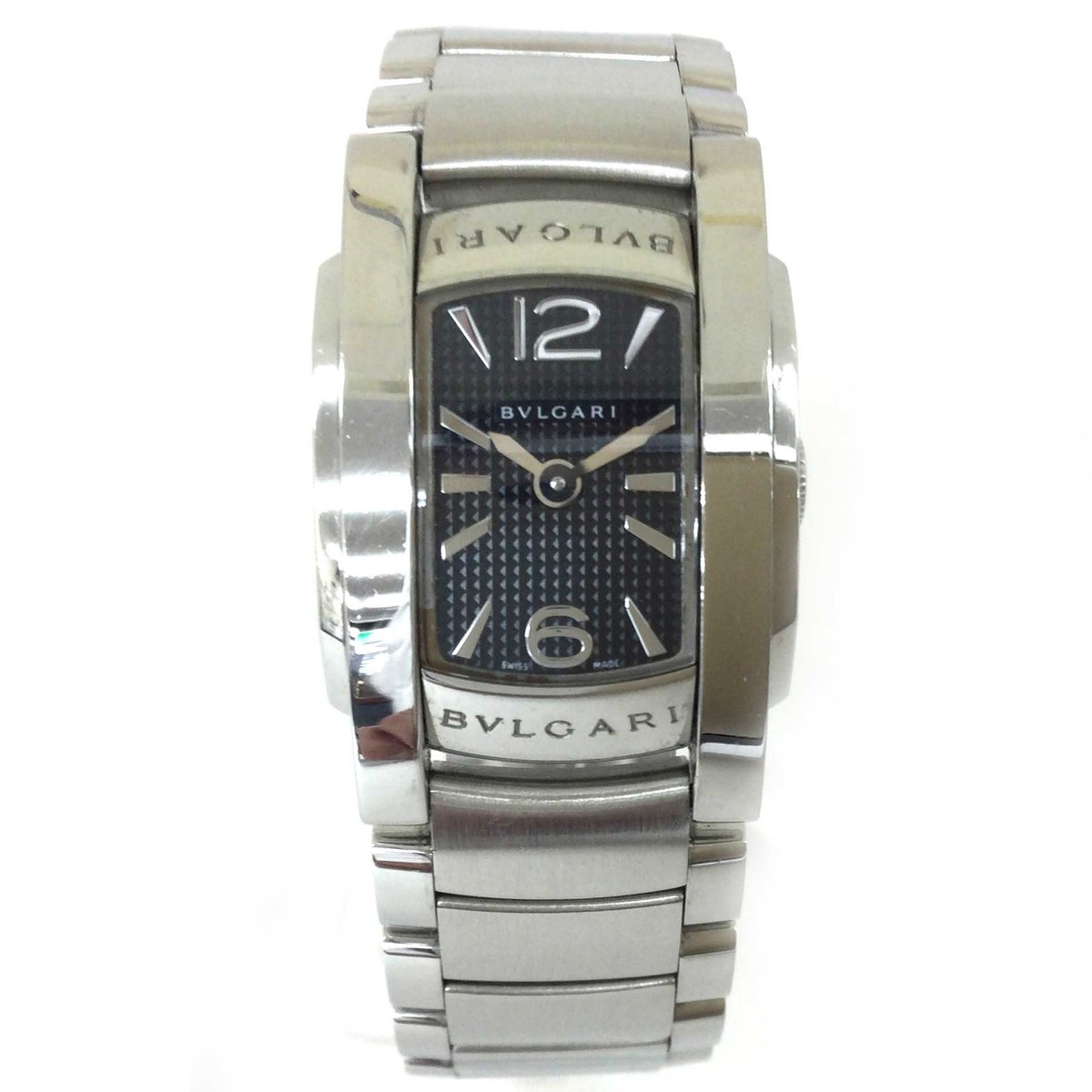 Wristwatch USED BVLGARI Ashoma AA26S Black Stainless Steel Quartz Women  Silver
