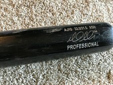 MIKE AVILES GAME USED RAWLINGS MODEL WOOD BAT CLEVELAND INDIANS ROYALS AJ10