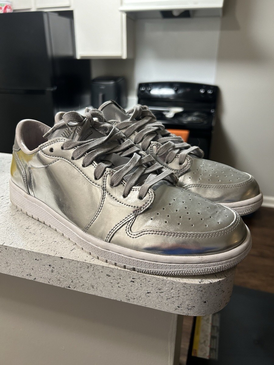 スニーカー Nike Air Jordan 1 Retro Low Pinnacle llic Silver Size 11 - Jordan 1 Retro Low OG Pinnacle Metallic Silver