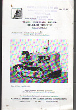 1959 NIAE Test Report for the Track Marshall Diesel Crawler Tractor