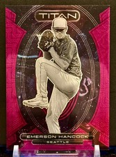 2023 Panini Titan Emerson Hancock 10/50 Purple Mojo #12 Seattle Mariners