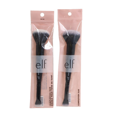 2 PACK e.l.f. Complexion Duo Brush, Makeup Brush For Applying Foundation
