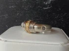 UPS 925 Sterling Silver & Vermeil Diamond Accent Ring Size US 8 Vintage