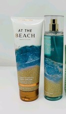 Bath Body Works AT THE BEACH Fine Fragrance Mist Beach Body cream Set - NEW