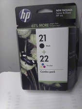 NUEVO SELLADO Genuino HP 21 y 22 Negro/Color Combo Pack Cartuchos de Tinta 2012
