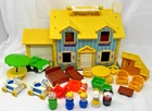 Fisher Price Little People Family Tudor Blue House 952 Vintage 1969 23 pc Lot