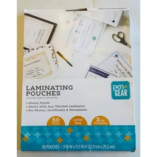 Pen+Gear Laminating Pouches 43 Count, 9"x 11.5", Material: Pet, 3 Mil (open box)